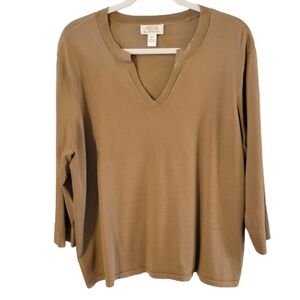 Talbots Women Petites knit blouse size 2x